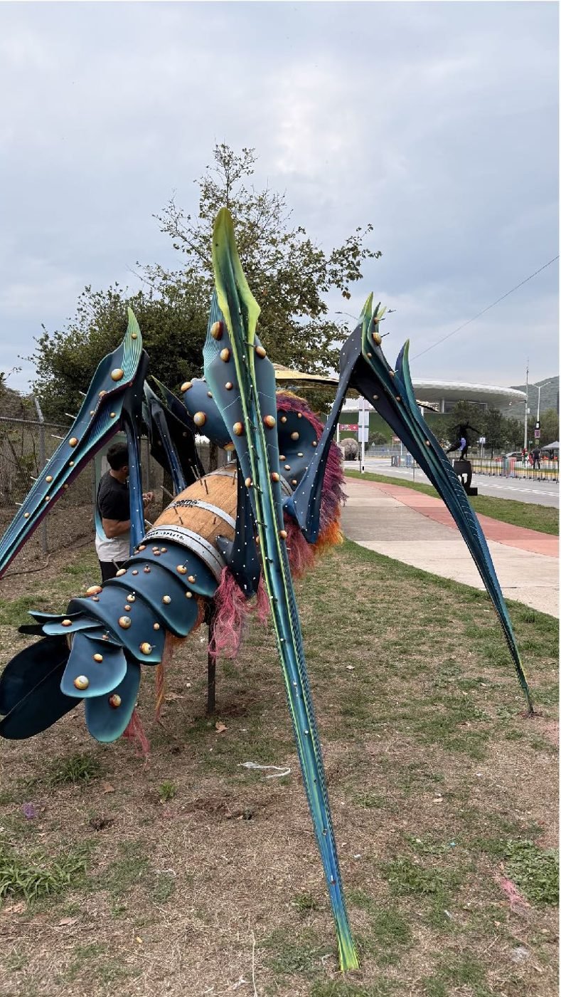 Xalixhua, alebrije de gran formato, frente al Estadio Akron